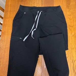 Figs Black jogger scrub bottom